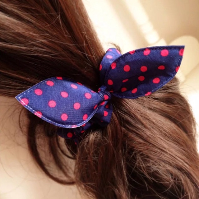 Dây buộc tóc tai thỏ xinh xắn