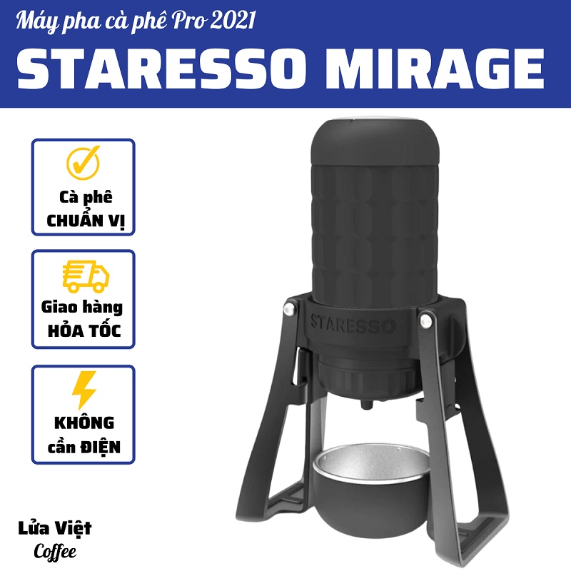 máy pha cafe mini STARESSO BASIC Chính hãng máy pha cà phê cầm tay bản nâng cấp mới nhất 2021 bảo hành 1 năm