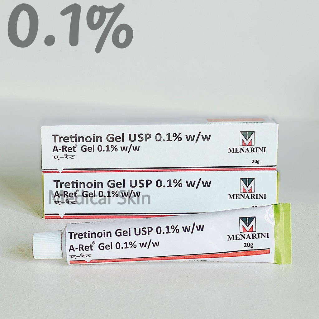 Kem Tretinoin Ấn Độ ngăn ngừa và giảm mụn, nám tàn nhang, Tretinoin Usp A ret 0,025  đến 0,1%