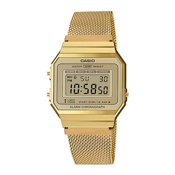 Đồng hồ Unisex dây kim loại CASIO A700WMG-9ADF chính hãng