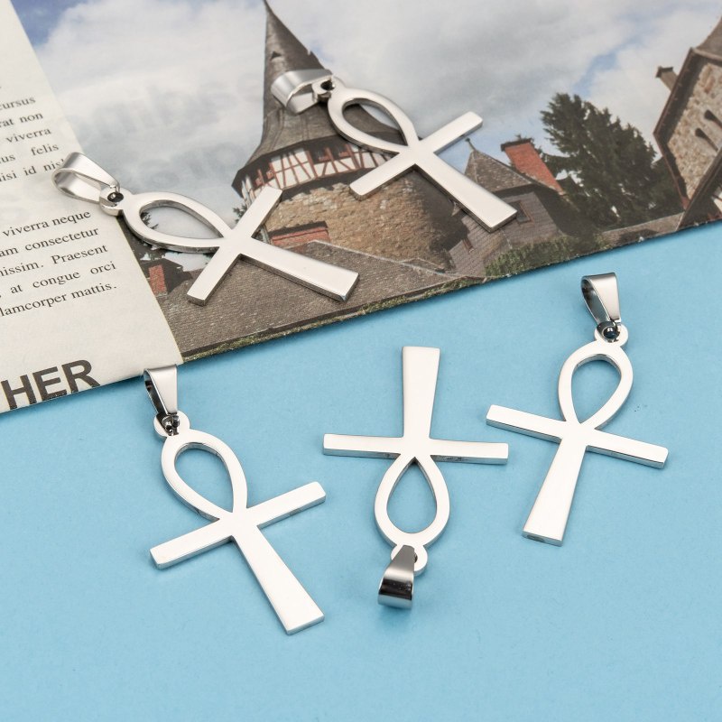 Set 1-50 Mặt Vòng cổ Hình Thánh Giá Bằng Thép Không Gỉ 304 Nhiều Màu Sắc Chất Lượng Cao Cho Nam