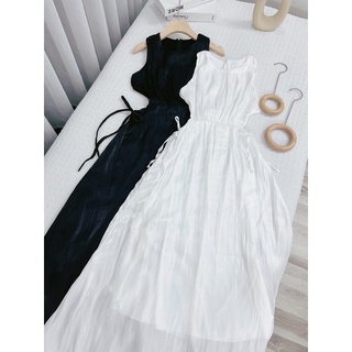 ĐẦM MAXI LỤA KHOÉT EO SÁT NÁCH HAI MÀU [kèm ảnh thật ]