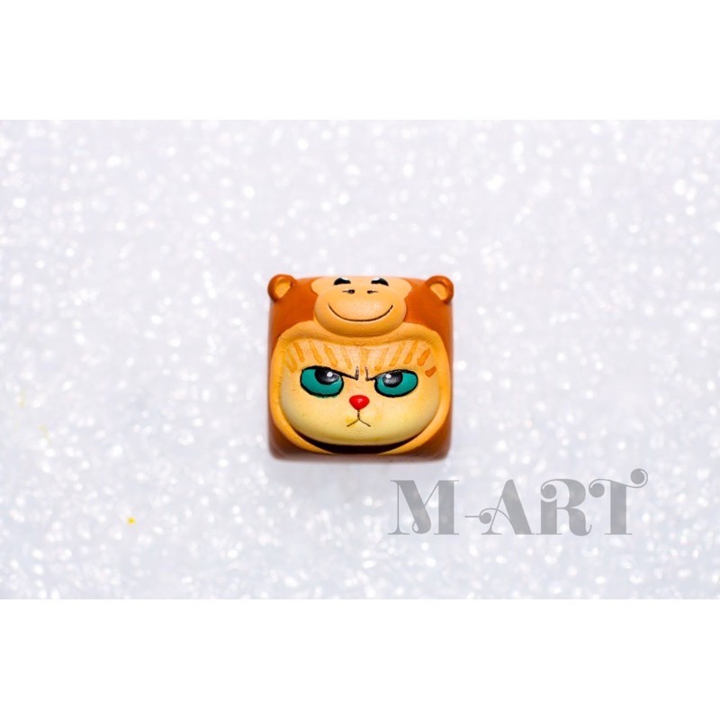 Keycap - Nút Bàn Phím Gaming - Nút Bàn Phím Cơ Mặt Mèo Hờn Dỗi  - Khỉ Con - KC027