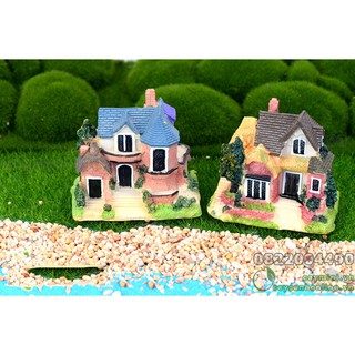 Nhà Biệt thự châu âu loại to 5x9x9 - Trang trí tiểu cảnh, cây cảnh, trang trí hồ cá thủy sinh, nhà biệt thự mô hình