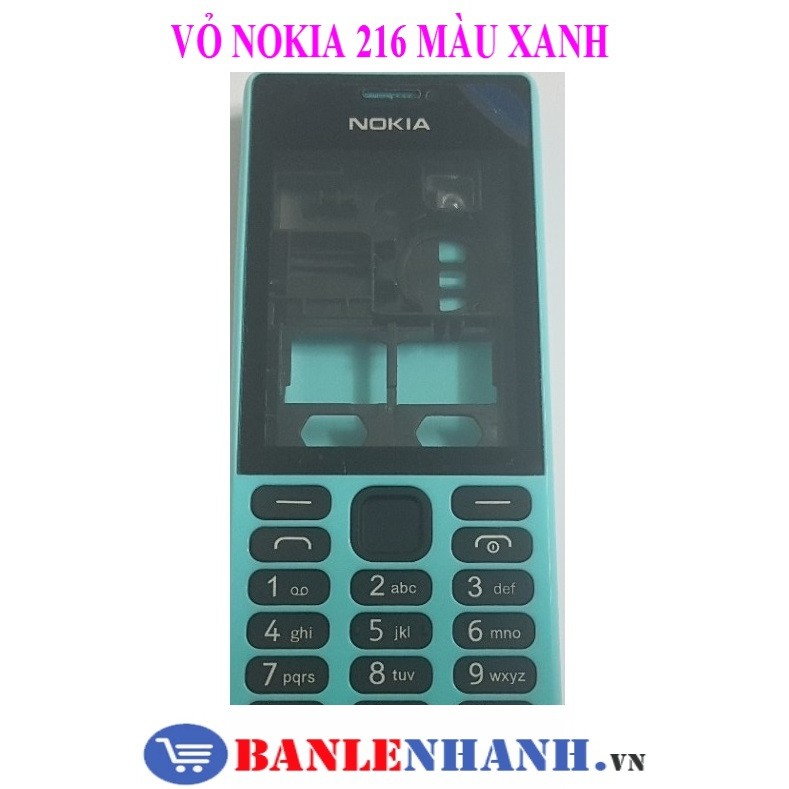 VỎ NOKIA 216 MÀU XANH