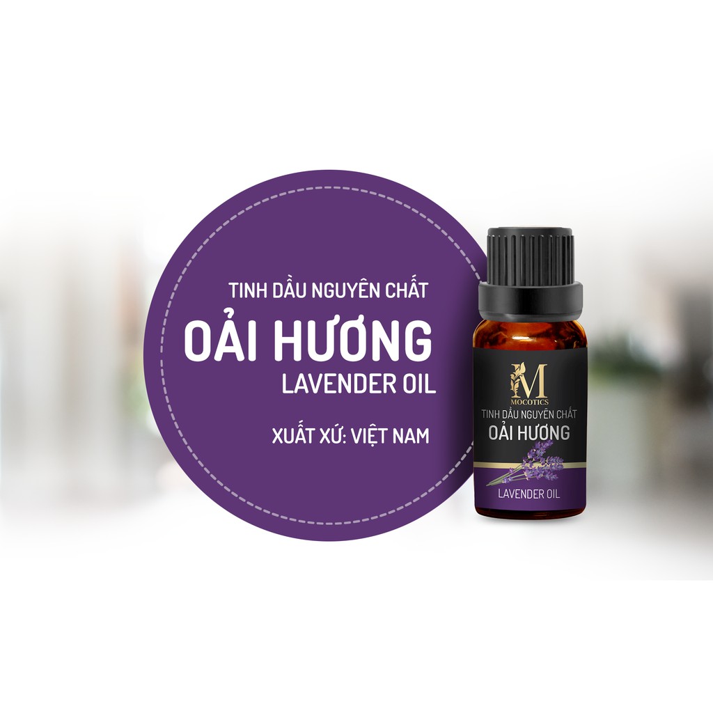 Tinh dầu xông phòng và đuổi muỗi cao cấp Mocotics gồm 2 lọ tinh dầu: Tinh dầu Oải Hương (10ml) + Tinh dầu Cam (10ml)