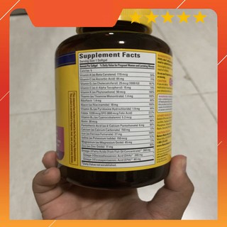 MÙA SALE [150 Viên] Thuốc Bổ Cho Bà Bầu Nature Made Prenatal Multi DHA - Mẫu Mới MÙA SALE