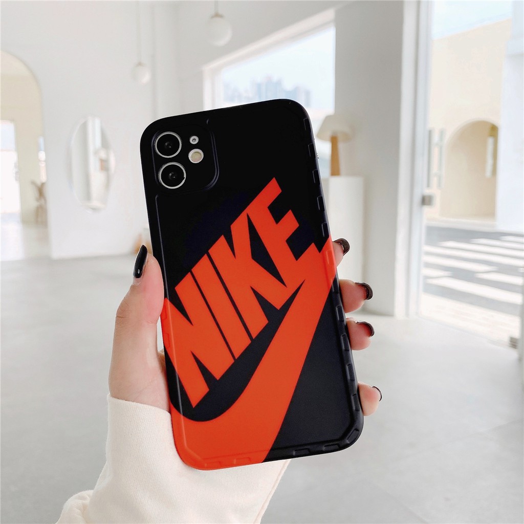 Ốp điện thoại nhựa mềm in logo Nike cho iPhone13 12 11 PRO MAX 7/8plus SE2020 X/XS XR XSMAX