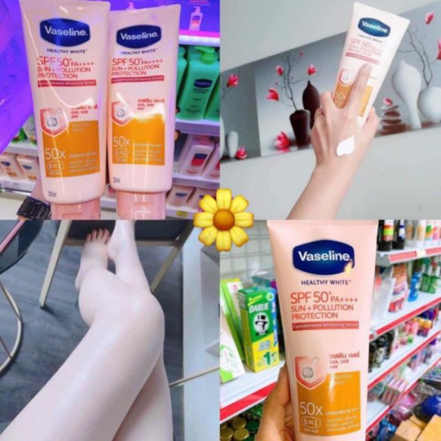 Sữa dưỡng thể trắng da Vaseline Perfect Serum 50X, tuýp to 320ml - chính hãng Thái Lan