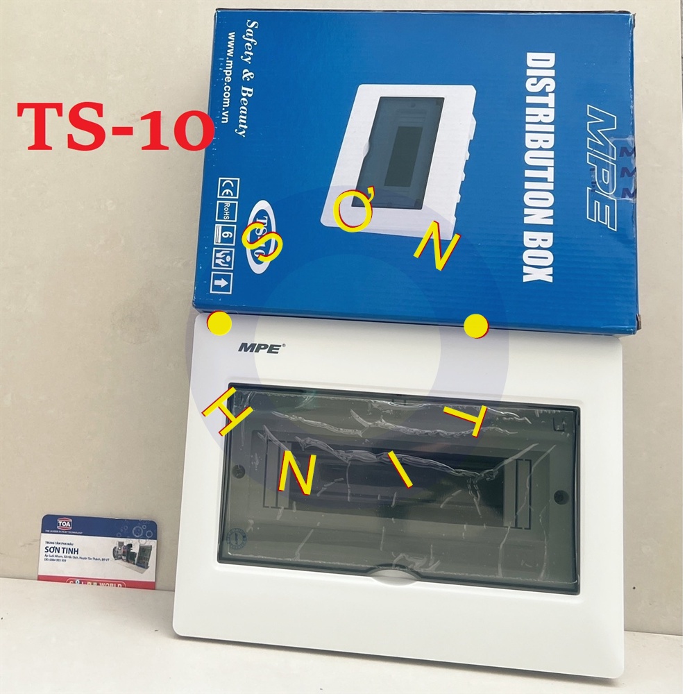 TỦ ĐIỆN SẮT ÂM TƯỜNG 10 ĐƯỜNG MCB CB MODULE TÉP TS-10 MPE