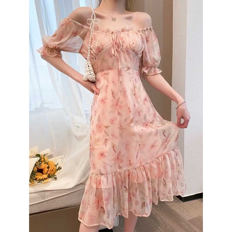 váy maxi hoa cao cấp hàng QC (V08)