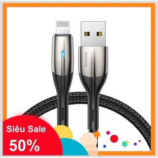 Cáp sạc nhanh và truyền dữ liệu tốc độ cao Baseus Horizontal Data Lightning cho iPhone/ iPad- Có đèn led