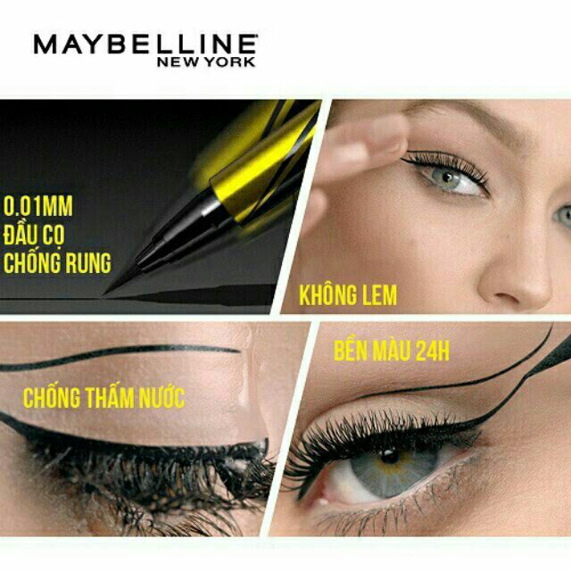 COMBO Make Up MAYBELLINE ❥ Hsd tháng 4-7 / 2022 ❥ Kem nền Fit me 115, Hyper Sharp Liner và son kem lì nhẹ môi | BigBuy360 - bigbuy360.vn
