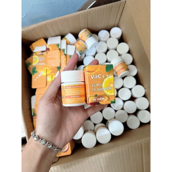 Viên xổ mỡ VITC chính hãng- Xổ mỡ đêm VITC giảm mỡ đùi bụng  - Viên hữu cơ xỗ mỡ hộp 14 viên