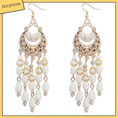 Hoa tai tua rua hình bán nguyệt phong cách du mục vintage