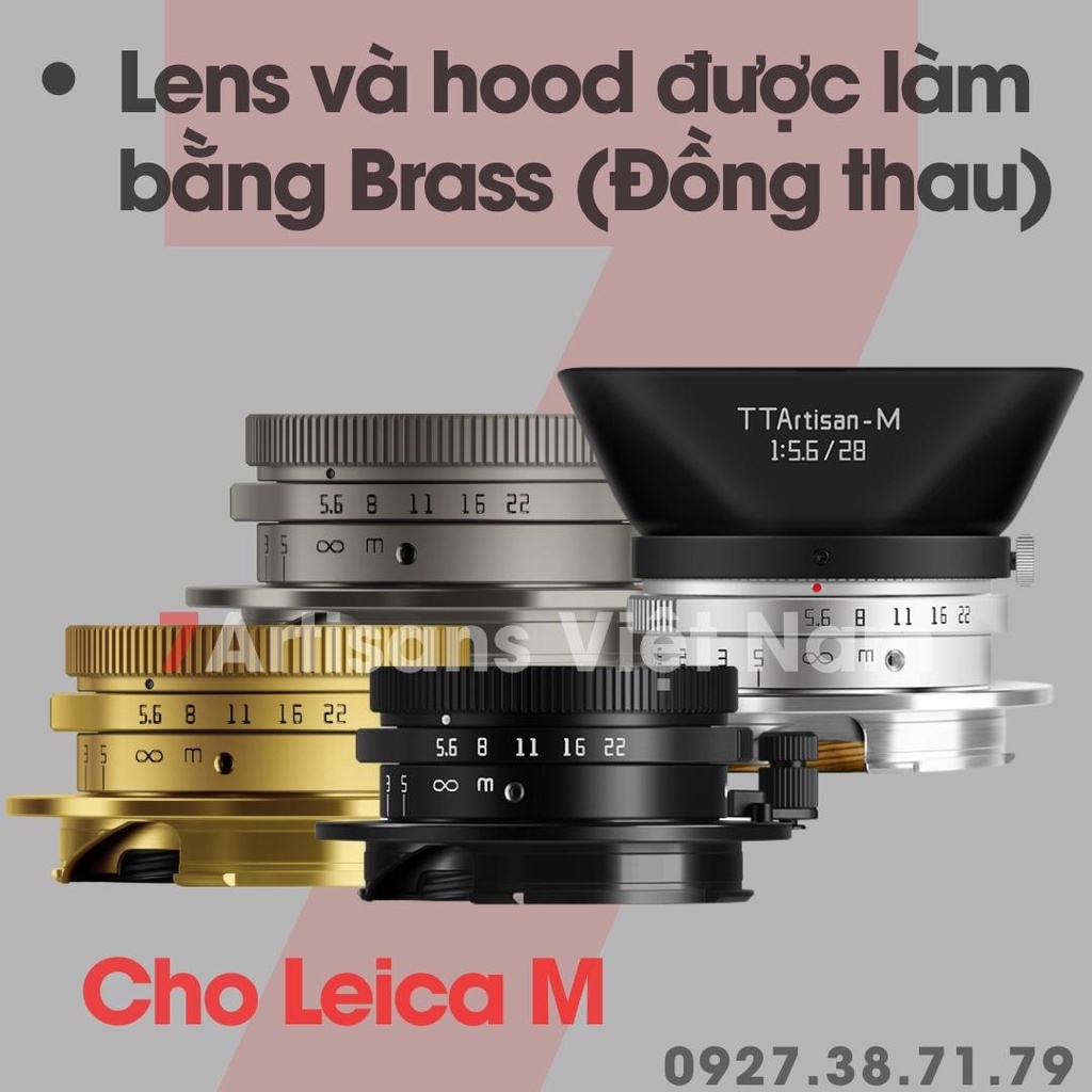 [CÓ SẴN] Ống kính TTArtisan 28mm F5.6 cho Leica M - Lens chụp đường phố siêu nhỏ gọn và siêu đẹp