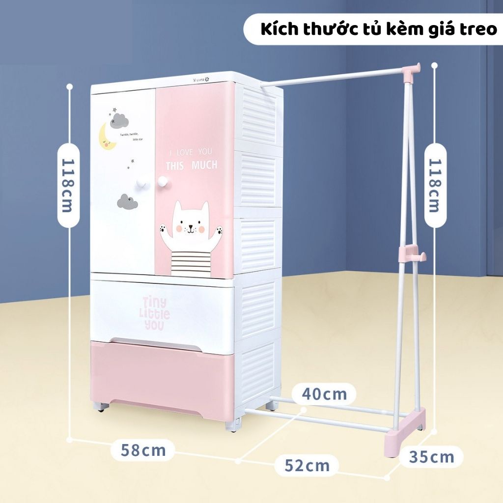 Tủ Nhựa Để Quần Áo Cho Bé Zozon , Tủ Đựng Đồ Chơi , Mỹ Phẩm Mini Cho Em Bé , Trẻ Em, Sơ Sinh 3,4,5,tầng Có Bánh Xe Khóa