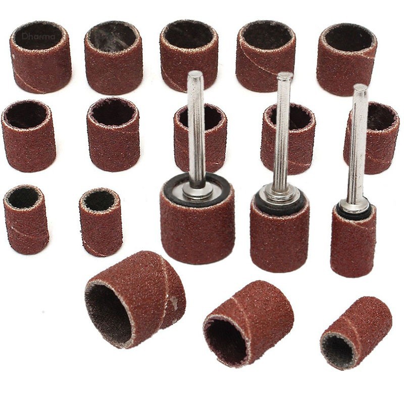 Bộ 60 vòng đai đá mài + 3 ốc giữ đai gắn máy kích thước 1/2" 3/8" 1/4"