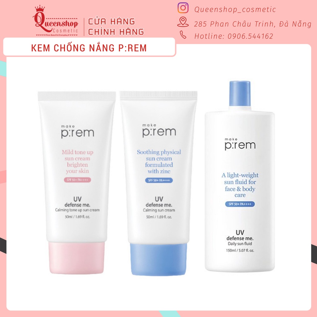 Kem Chống Nắng Vật Lý Make Prem [ Make P:rem ] UV Defense Me Blue Ray Sun Cream 70ml