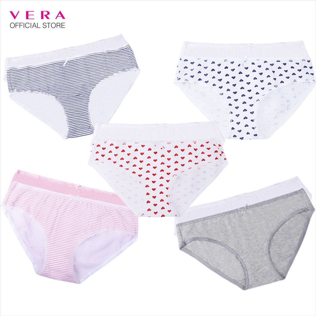 Combo 06 quần lót nữ cotton có họa tiết VERA 8397