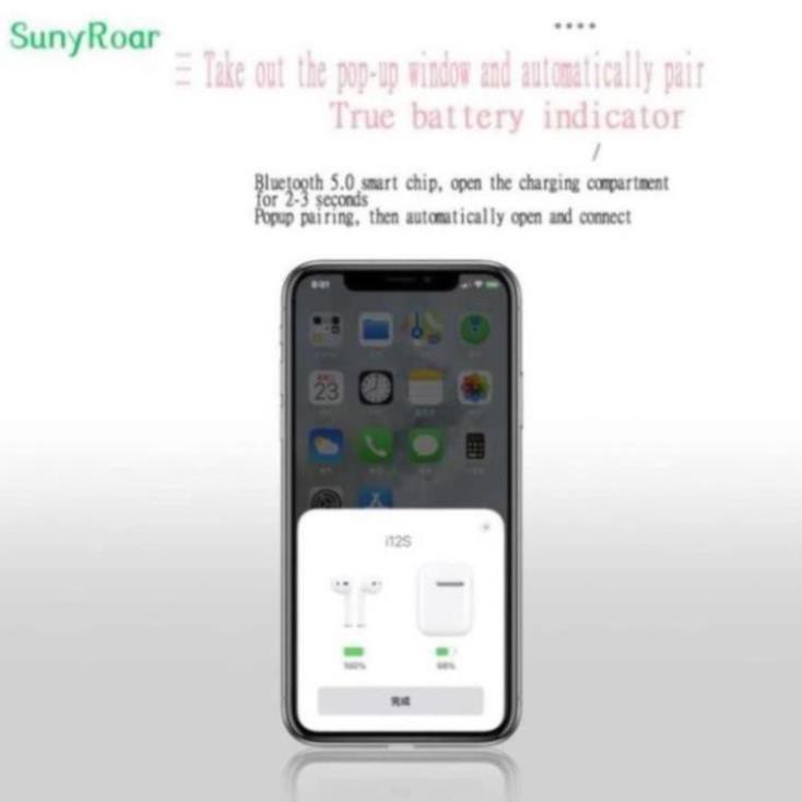 Tai Nghe Không Dây I12 True Wireless Bluetooth Cho Iphone Và Android (Hot Tiktok 2021) | BigBuy360 - bigbuy360.vn