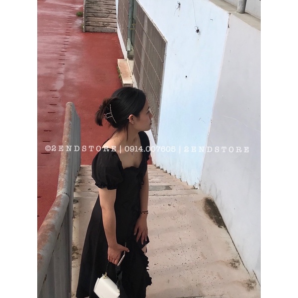 2END Váy thô nữ cao cấp dáng dài xẻ tà