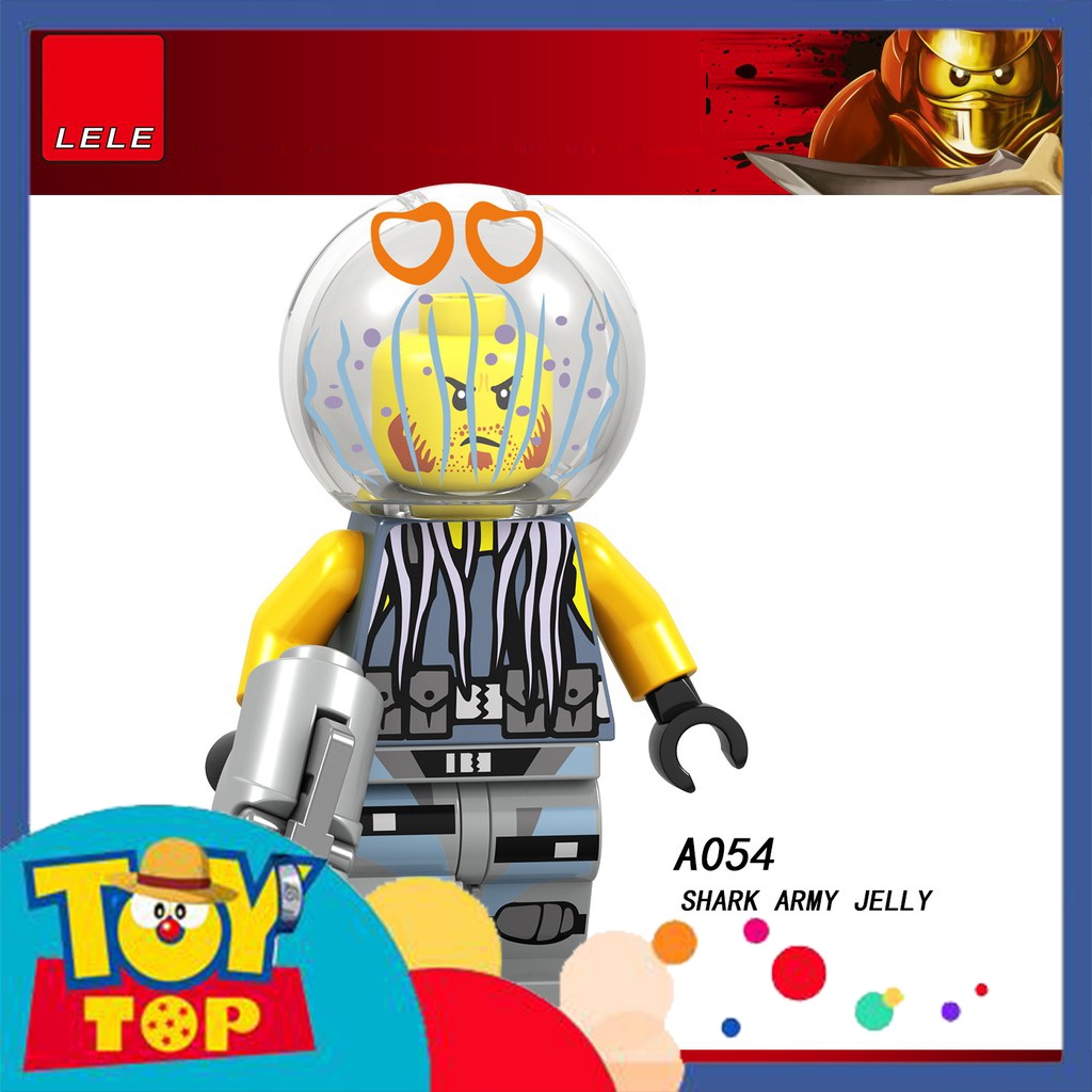 Đồ chơi lắp ghép Ninja : Minifigure ninja nhân vật Garmadon Shark Army Jelly A049 - A056