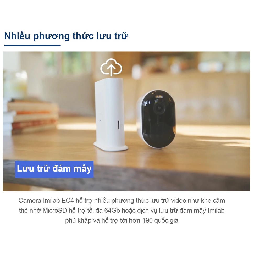 Camera ip xoay EC4 2.5K IMILAB quốc tế, Lens F1.6, khả năng nhìn đêm có màu | WebRaoVat - webraovat.net.vn