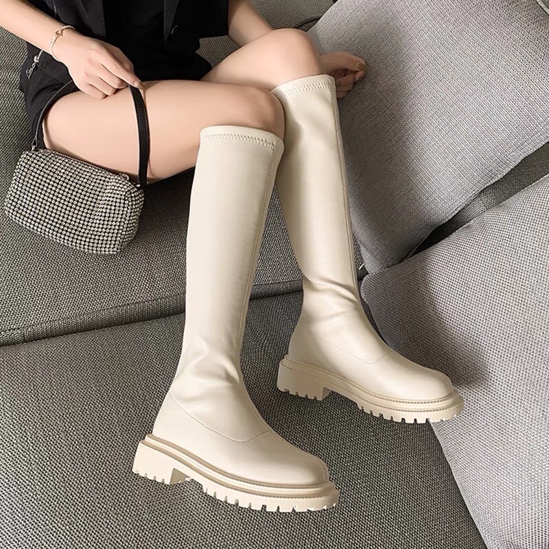 TKLIHN Giày BOOTS cao cổ Ulzzang da mềm lót nhung HOT FASHIONITA 2021