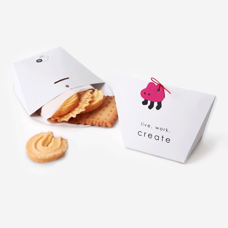 set 20 tag kèm dây động vật gắn túi bánh size 2.4 x 3.2 cm