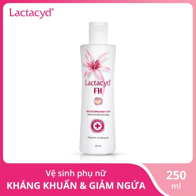 Lactacyd Pro Sensitive cho da nhạy cảm / FH (mẫu mới) giúp ngăn khuẩn, giảm ngứa