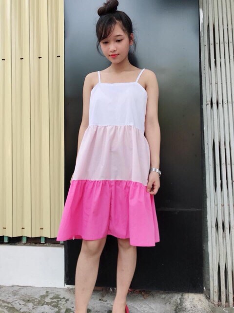 Đầm 2 dây baby doll