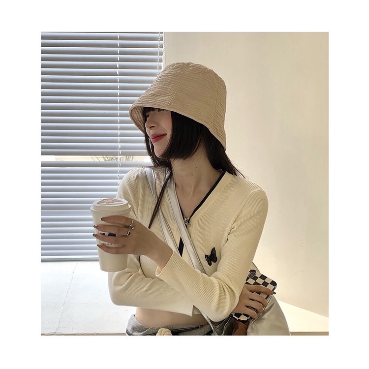 Mũ bucket nữ TUMIE nón cụp vành tròn tai bèo dập nổi kiểu gợn sóng phong cách Ulzzang BK005
