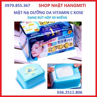Mặt nạ dưỡng ẩm, trẻ hoá làn da collagen kose Nhật Bản hộp 30 miếng