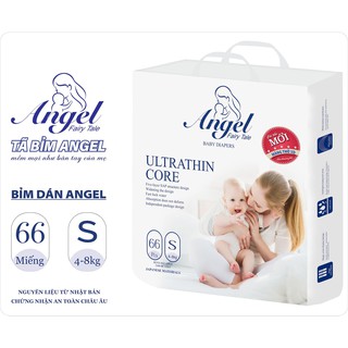 Bỉm dán Angel mẫu mới có tem giảm giá đủ size S66/M60/L56/Xl52