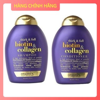 [RẺ VÔ ĐỊCH] Bộ dầu gội xả trị rụng tóc OGX Thick & Full Biotin & Collagen 385ml