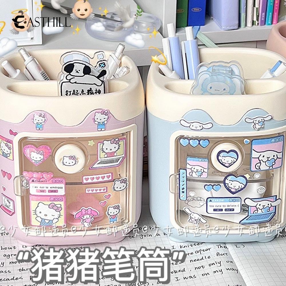 Hộp Đựng Bút / Cọ Trang Điểm Để Bàn Hình My Melody Cinnamoroll Sanrios Kawaii Giá Đỡ
