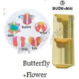 Khuôn rau câu máng hình bướm mai