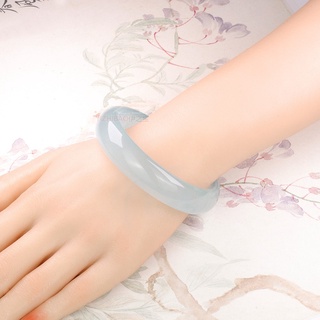 Vòng tay ngọc tự nhiên Vòng tay ngọc bích màu xanh nhạt Vòng tay ngọc nữ