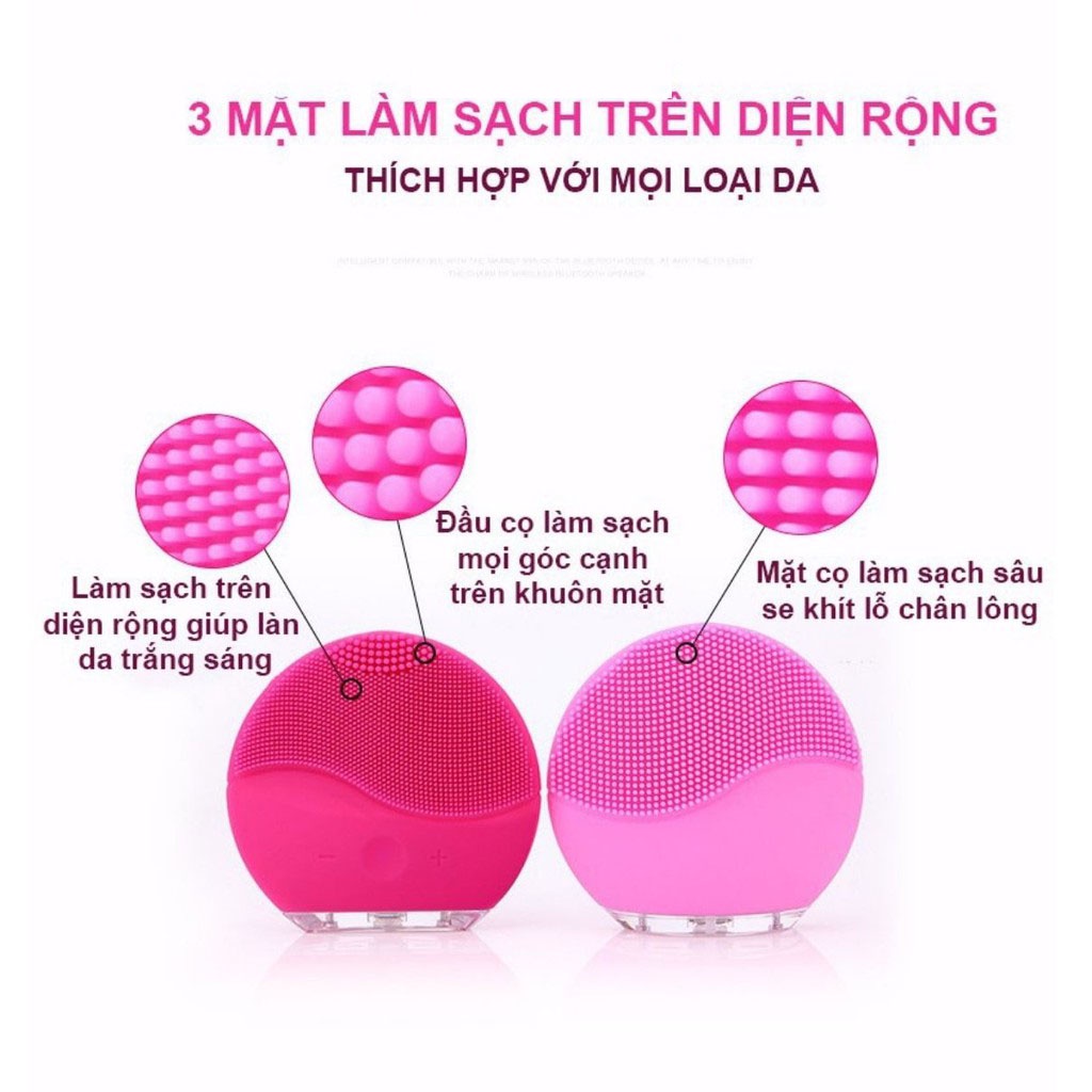 [Chính Hãng] Máy Rửa Mặt Forever Luna Mini 2,máy Rung Cầm Tay Làm Sạch Sâu Dưới Da Mặt, Xe Khít Lỗ Chân Lông