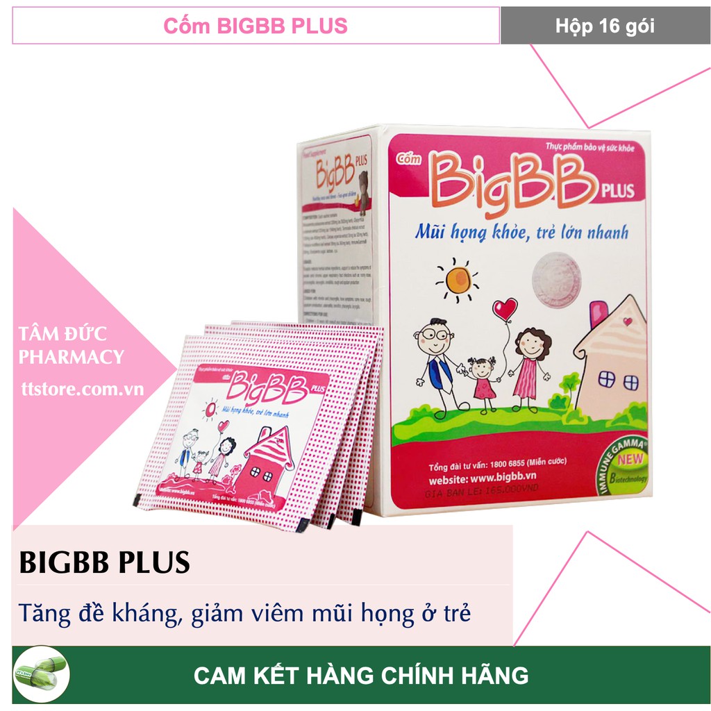 Cốm BIGBB PLUS Hộp 16 gói - Tăng cường sức đề kháng cho bé big bb bigbb