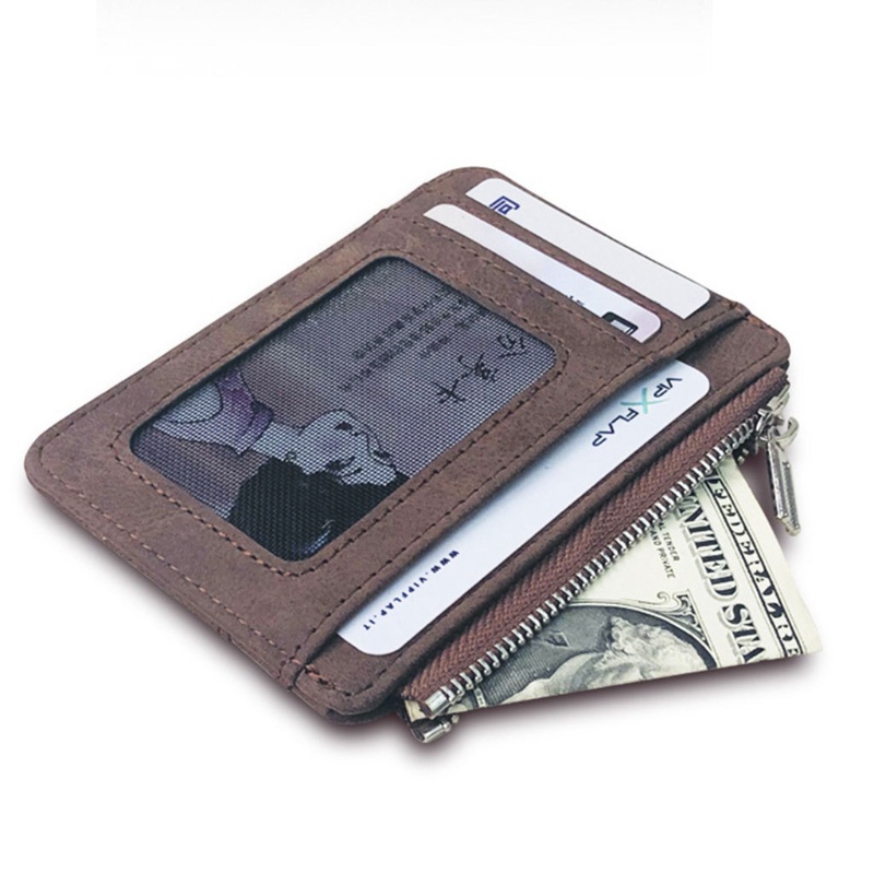 Ví Da PU Đựng Thẻ Tín Dụng Phong Cách Vintage