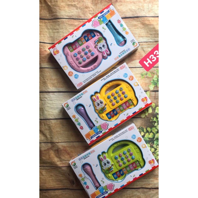 Đồ Chơi Đàn Piano Hình Thỏ Kèm Micro Siêu Xịn Dành Cho Các Bé Yêu Âm Nhạc