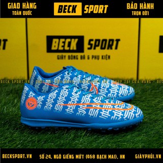 Giày Bóng Đá Mercurial CR7 Shuai Xanh Biển Vạch Cam TF