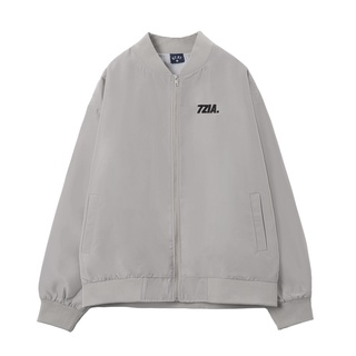 Áo khoác bomber 7ZIA Satin - Màu xám kim loại
