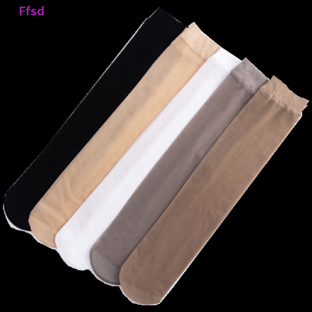 {Ffsd} Jk Vớ Mỏng Cao Đến Đầu Gối Nylon Siêu Mỏng Trong Suốt Thoáng Khí Cho Nữ * Hàng Bán Chạy *