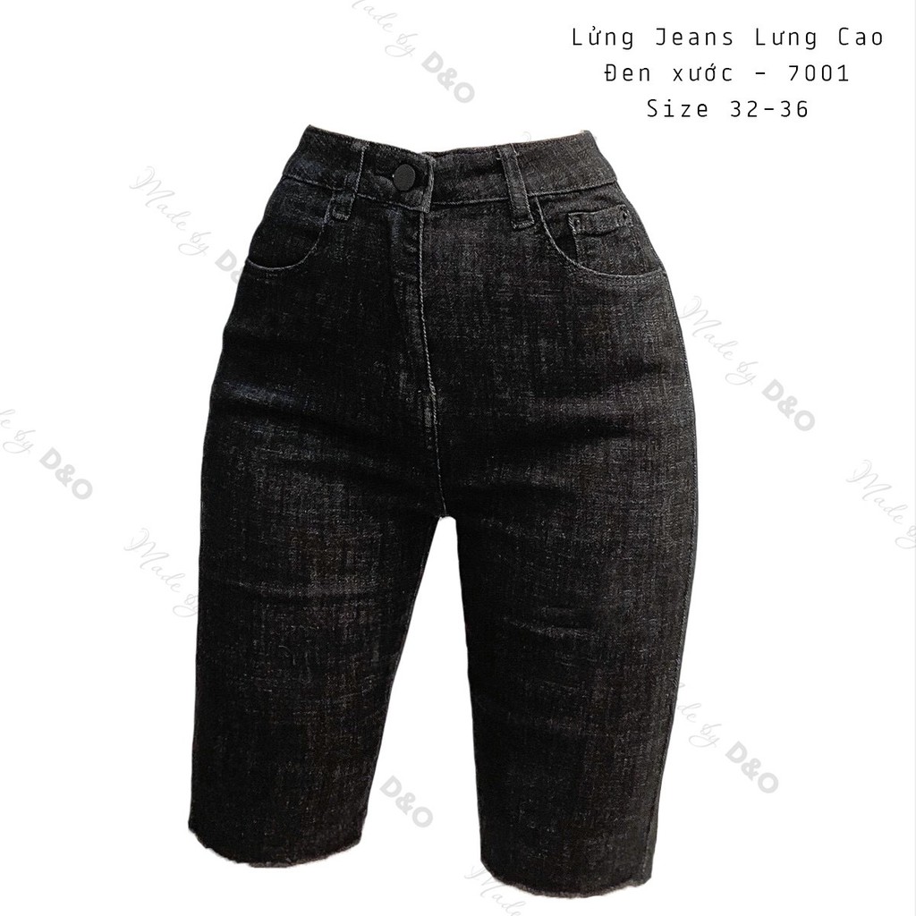 (4MÀU 57-100kg) Quần Lửng Ngố Eo Cao Qua Rốn ẢNH THẬT - Quần Jeans Bò Co Giãn Mạnh Bigsize SIÊU ĐẸP