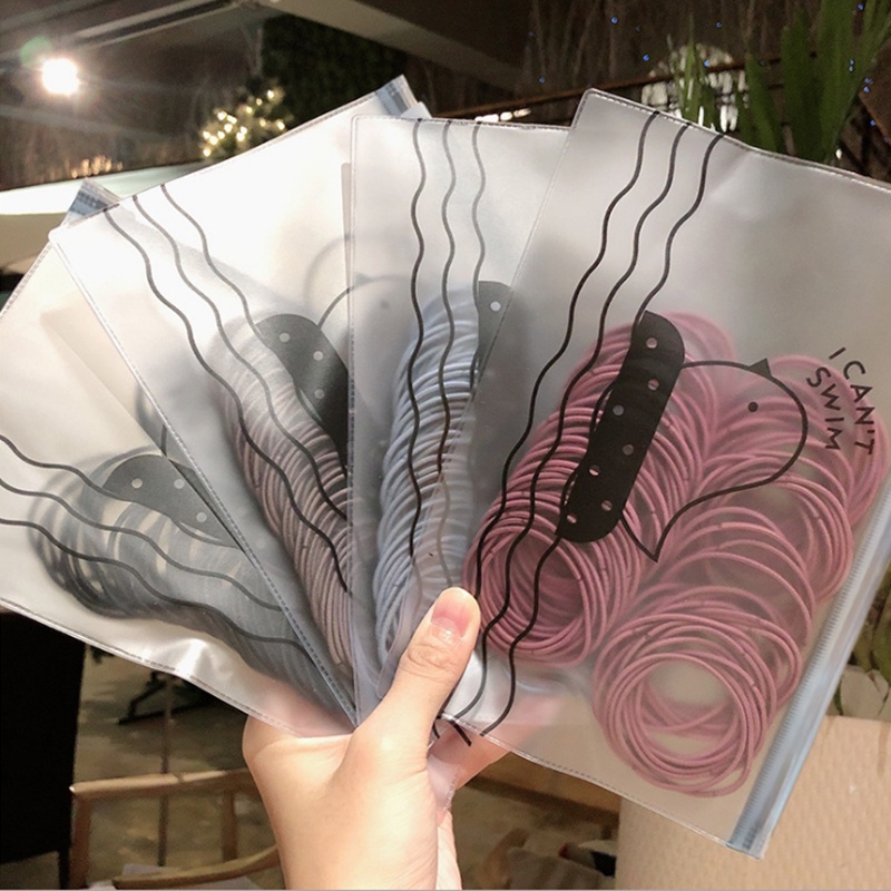 Set 50 Dây Cột Tóc Co Giãn Xinh Xắn Thời Trang