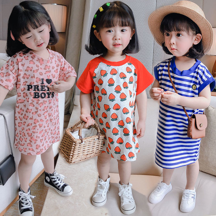 Đầm cotton mùa hè dễ thương cho bé gái