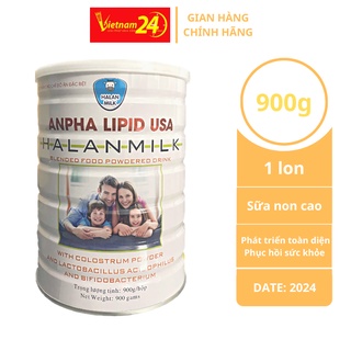 Sữa non Anpha Lipid USA - Halanmilk - Tăng sức đề kháng, sức khỏe, bổ sung canxi và giảm mệt mỏi 900gam